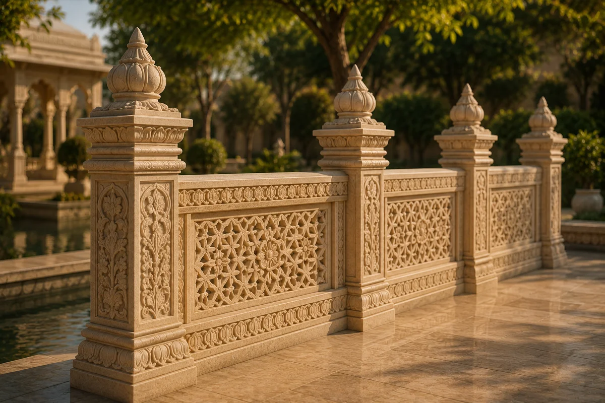    Stone Pillar Railing